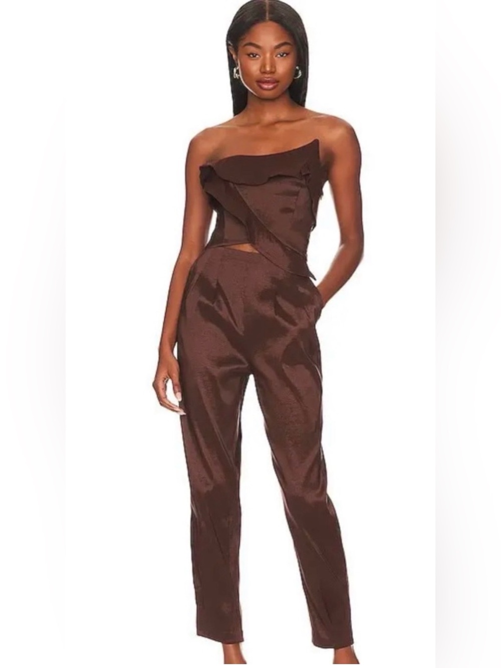 LPA - Penelopa Corset Top In Brown .